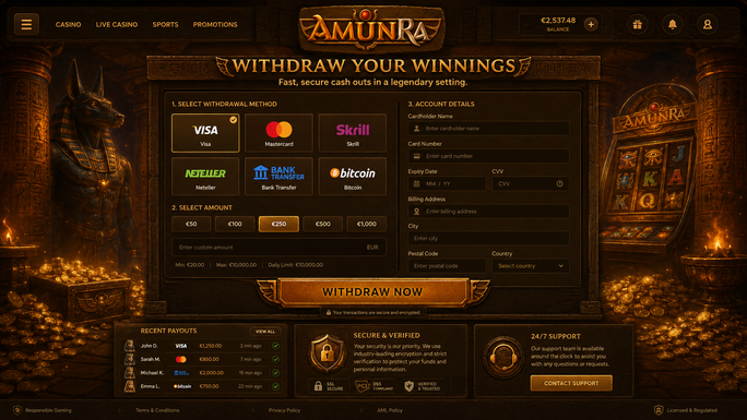 amunra casino Gameplay